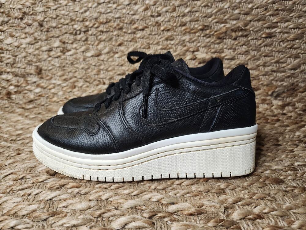 NIKE Air Jordan 1 Retro Low Lifted Black Phantom Black A01334-014 Women's 8.5